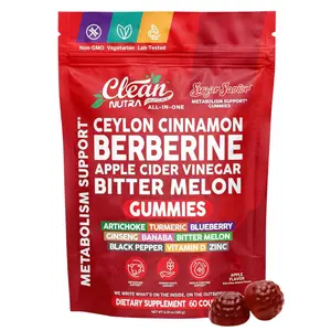 Clean Nutra SugarSavior – Metabolic Wellness Support Ceylon Cinnamon Berberine Gummies & Apple Cider Vinegar
