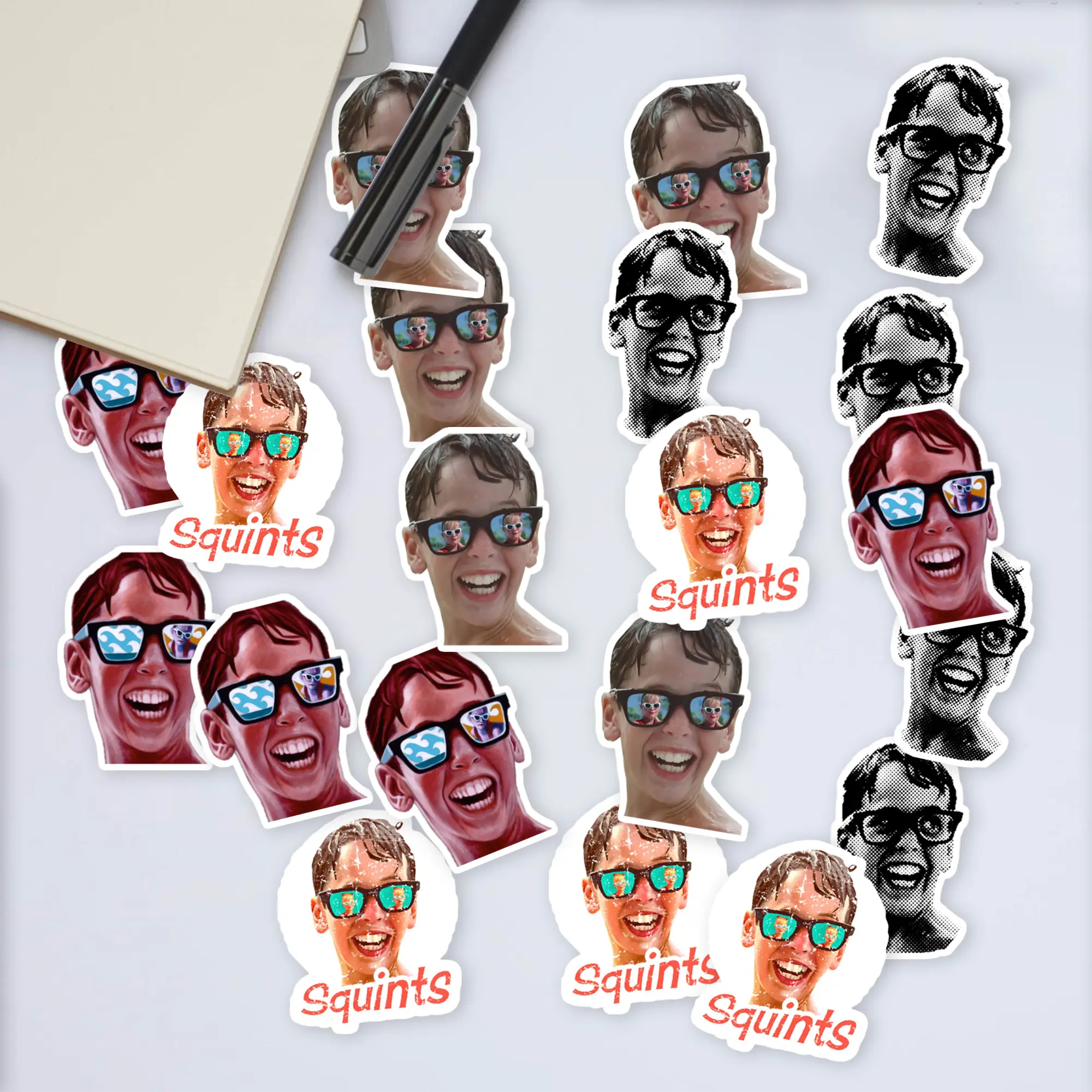 Stickers Pack 20 Pcs Sandlot Bottle Luggage Bumper Squints Aesthetic Baseball Bike Retro Car Waterproof Vinyl Skateboard Guitar Laptop Colorful Water