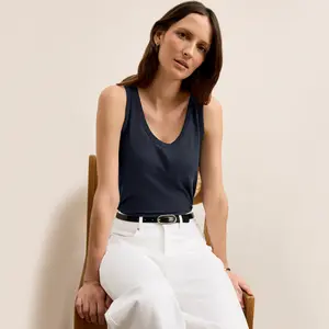 Wyatt Tank - Organic Cotton Slub :: Dark Navy