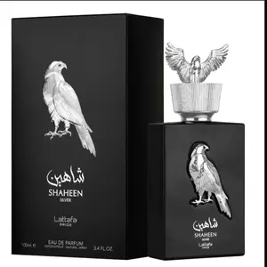 Lattafa Shaheen Silver Unisex Perfume 2022 Edition with Bergamot Cassis Patchouli Rose Oakmoss Musk Amber Notes