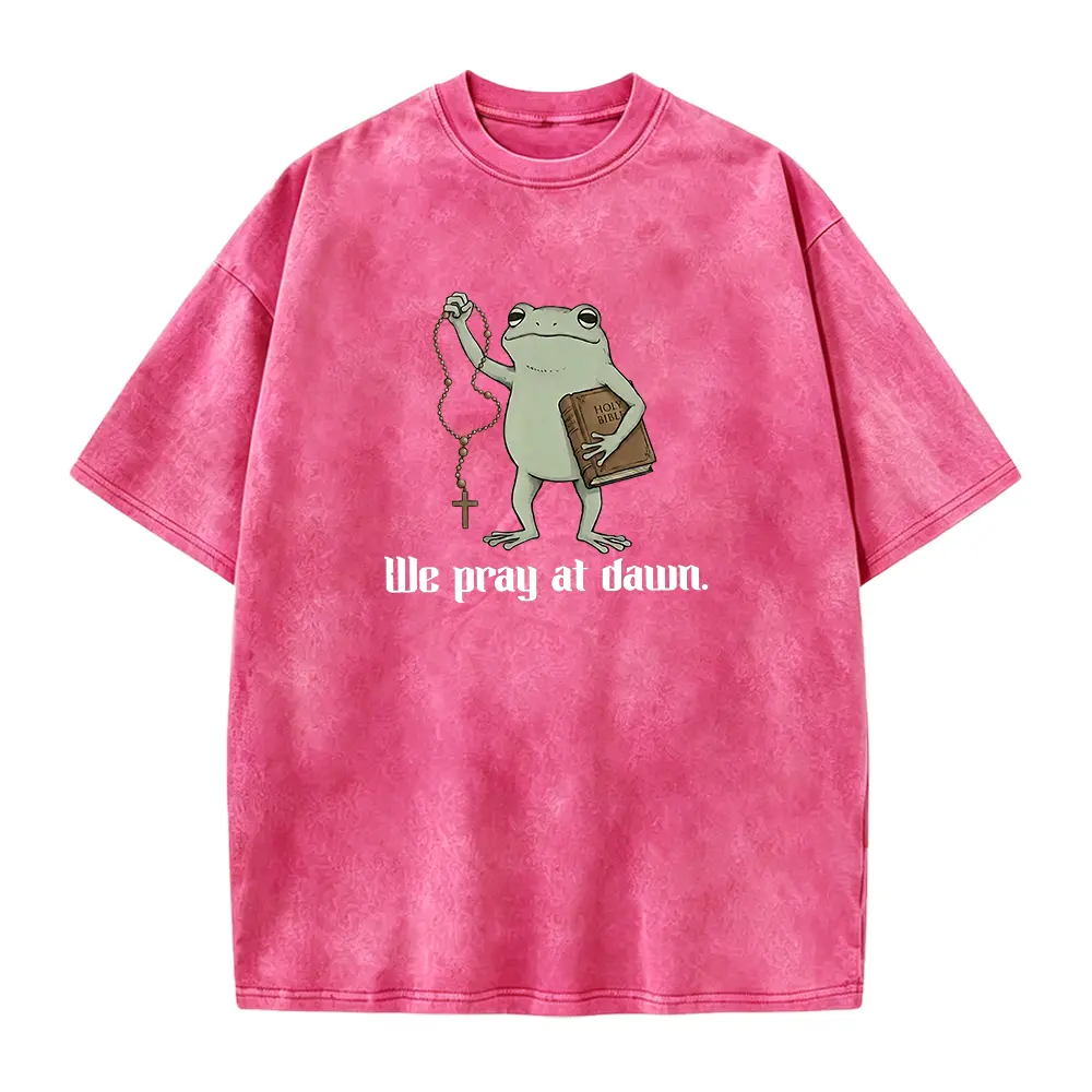 Washed T-shirt-Red