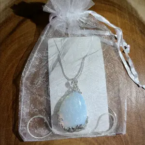 Opalite teardrop pendent necklace