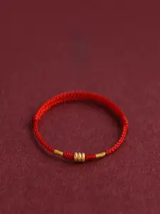 Red silk cord bracelet, suitable for both men and women, contains abacus beads, symbolizing peace and good fortune, hand-woven lucky amulet bracelet, an excellent gift for best friends, jewelry accessory, Trendy jewelry