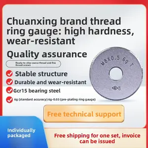 Metric Left Hand Thread Ring Gauge, Left-Hand Plug Gauge, Taper Pipe Thread Gauge, High Precision Go/No-Go Gauge M3 M4 M5