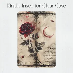 Dark Romance Kindle Insert | Kindle Accessories | Bloody Rose Insert  Aesthetic Tablet Covers Cases Computer case