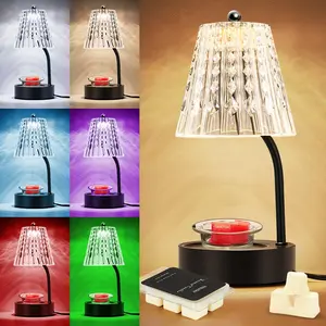 Crystal Candle Warmer Lamp with led Color Changing, Electric Candle Lamp Warmer wtih Timer Candle Warmer Gifts for Mom Bedroom Home Decor