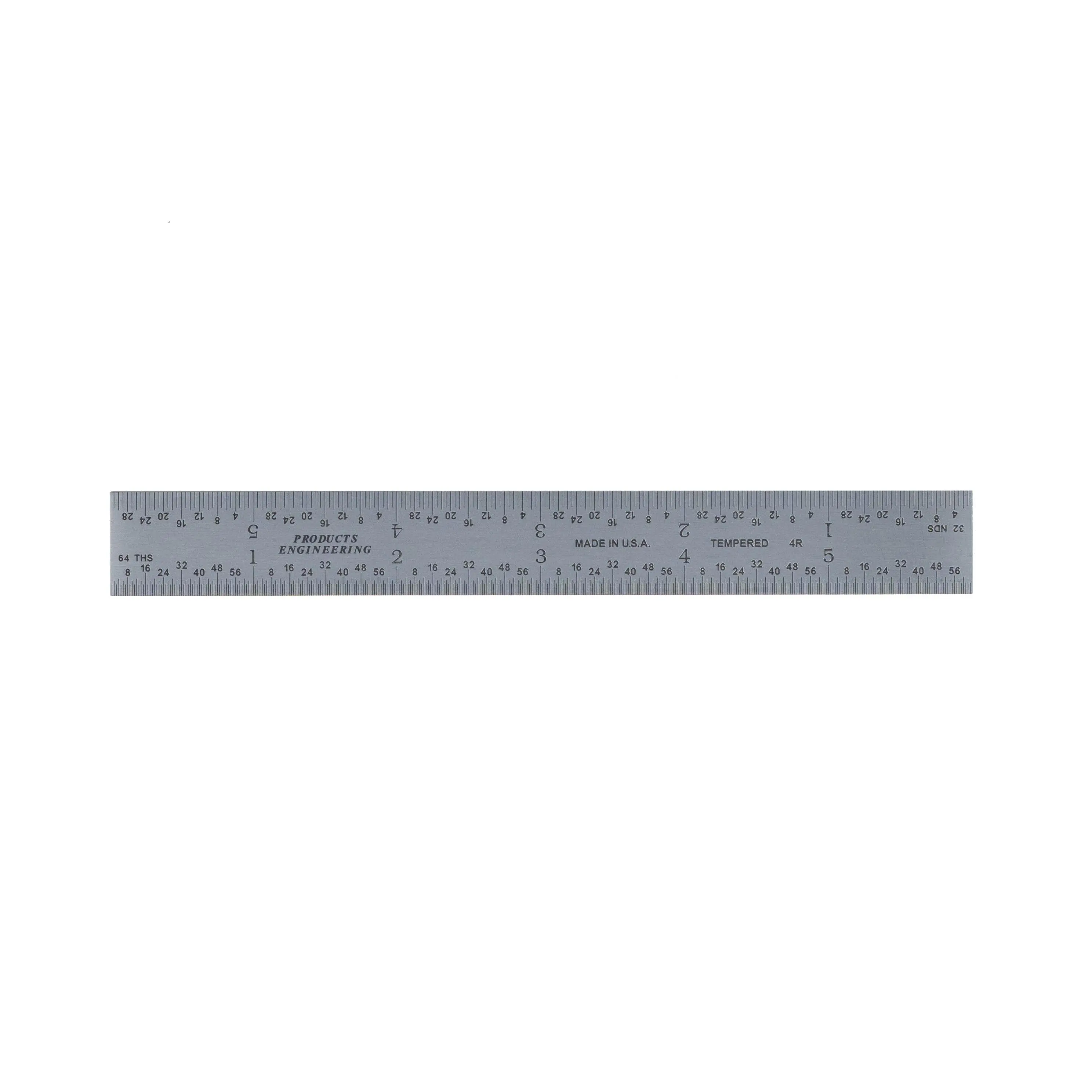 Certified Rigid Satin Chrome Steel Ruler | PEC Tools
