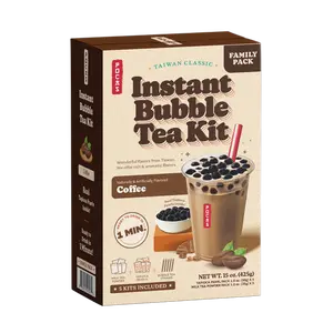 POCAS Instant Bubble Tea Kit, Coffee Flavor, Milk Tea with Boba, Ready in 1 min
