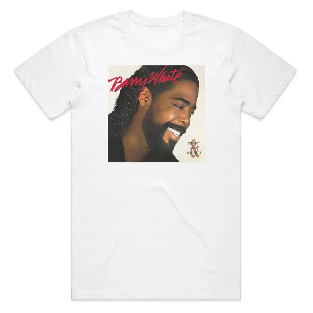 Barry White The Right Night Barry White Album Cover T-Shirt White