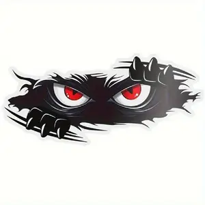 Angry Peeping Monster Vinyl Car Sticker, Large Durable Decal for Cars, Trucks, Sports Vehicles, Bumper Sticker