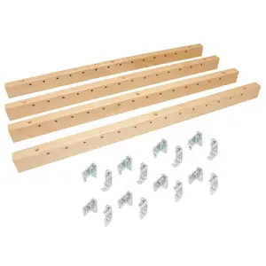 Hafele Pilaster X-Series Bracket Kit 1-1/4 Inch Width x 20-7/8 Inch Height Hardware for Standard Height