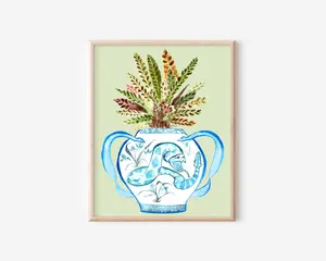 Year of the Snake + Rattlesnake Plant Print