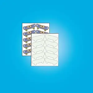 [10 - Pack] Skateboard - Sublimation Earring Blanks - Studs