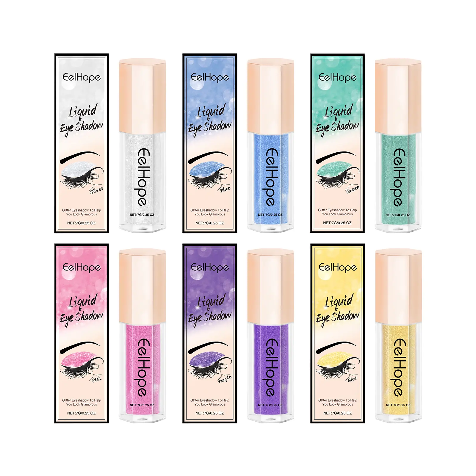 Shiny Liquid Eyeshadow, Long-Lasting Cosmetic for Eye Makeup