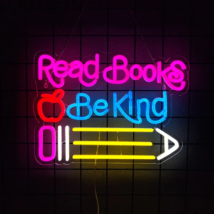 Student LED Neon Sign, Bright Colorful Display, Ideal for Classroom Study Room Library Bookstore, Enhance Learning Atmosphere, Led Neon Lights, Decorative Atmosphere Light