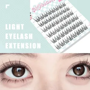 MIXIAOHE 48 Clusters DIY False Eyelashes | Invisible Band & Pre-Glued, Beginner Friendly | Achieve Natural Ghost Lashes Look at Home! #ClusterLashes #GhostLashes #BeginnerFriendly