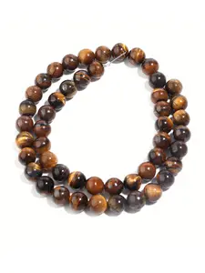 Natural Stone Beads Tiger Eye Round Loose Beads for Jewelry Making, 15 Inch String 4-10mm, Perfect Gift for Parents, Beaded Bracelets
