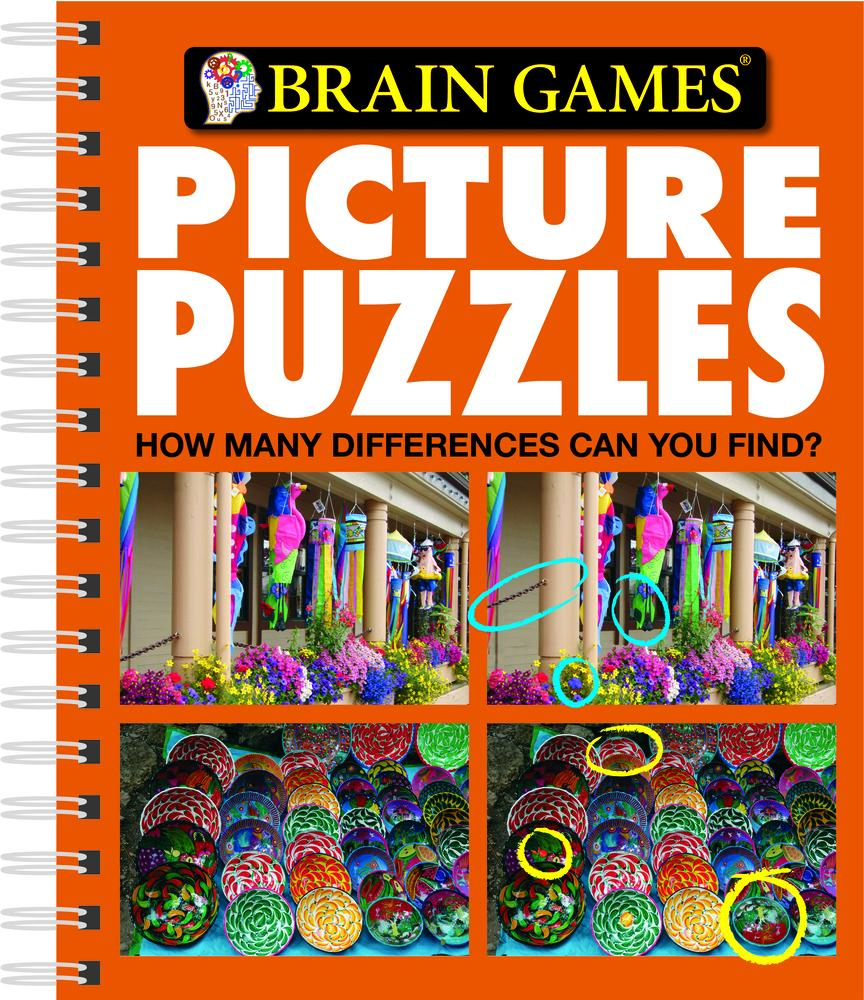 USED Book - Brain Games - Picture Puzzles #5: How Many Differences Can You Find?: Volume 5 by Publications International Ltd (Spiral-bound) - english