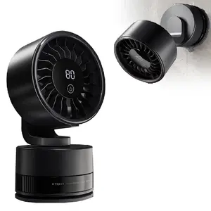 2026 New Model 4000mAh Rechargeable Portable Fan with Clip – 100 Speeds Touch Control, LED Display, 360° Rotating Silent Turbine Fan, Suitable for use in the kitchen, baby carriage, travel, camping, golf, gym. A small battery-powered USB fan.