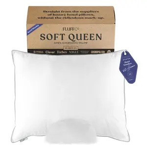 FluffCo Down Alternative Pillow - Standard Soft - White