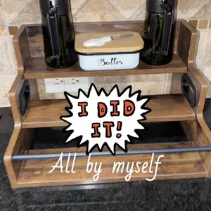 Vintage Wooden Wine Rack with Handle, Multi-Layered Storage Stand for Whiskey and Rum, Stylish Home Bar and Kitchen Decor