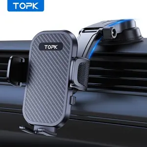 Car Dashboard Phone Holder Adjustable Vertical & Horizontal, High Stability Strong Adhesion, Includes Extra Sticky Pads, Compatible with All Smartphones, Car Phone Mount, Car Cellphone Mount