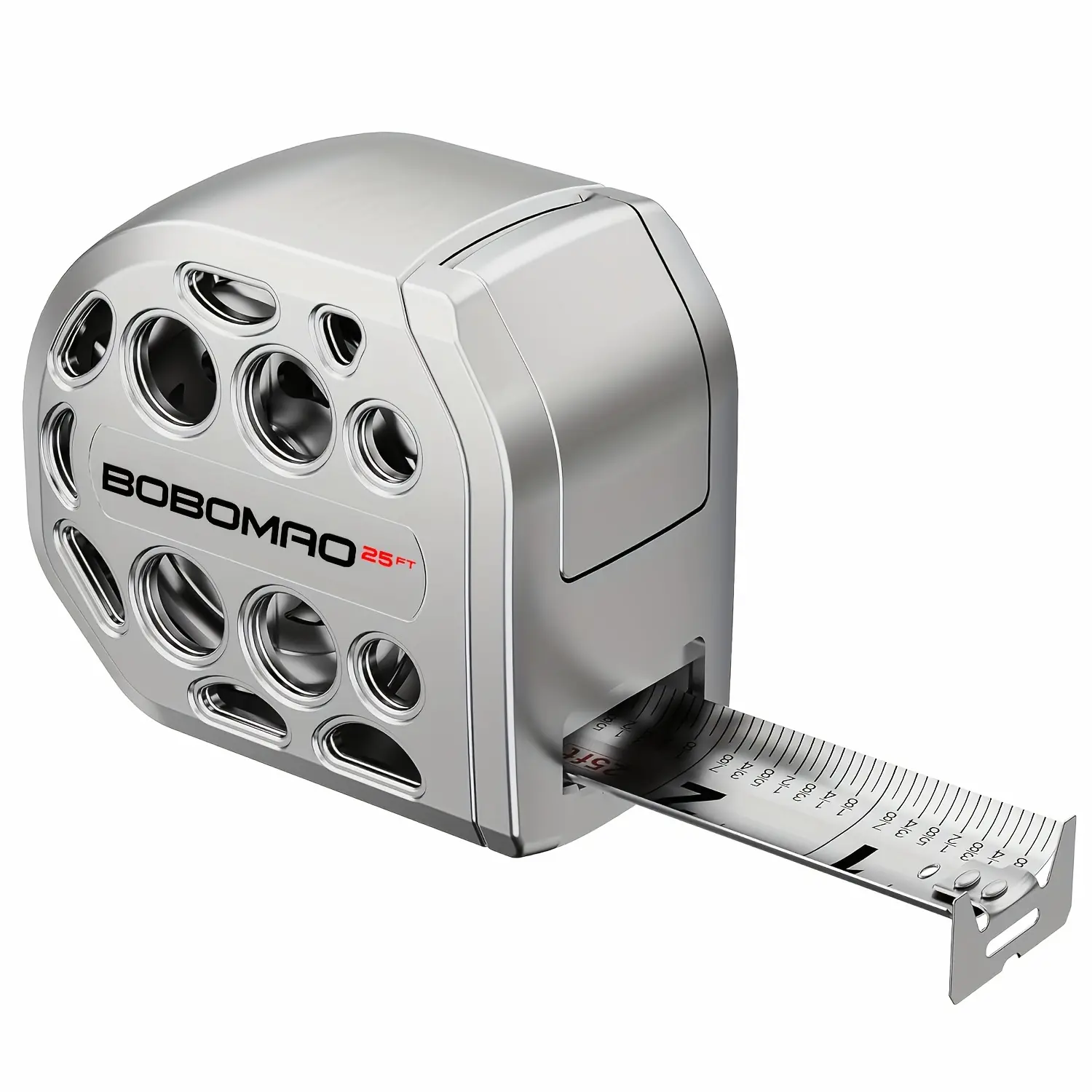 2026 New 25ft Stainless Steel Measuring Tape, Anti Rust,Strong Magnetism on The Bottom,Hollow Design, Gift Tape,Portable Self-Locking Tape Measure for Household Woodworking