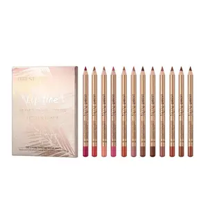 Long Lasting Lip Liners, Summer Makeup, 12pcs/set Tinted Lip Liners, Easy Coloring Lip Liner Pens, Moisturizing Matt Finish Lip Liners