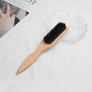 Wooden Comb with Mountain Wool Felt, Hairbrush, Back Brushing and Styling, Durable Design for Daily Use, Perfect for Hair Care