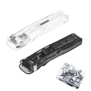 Paper Clip Dispenser & Refill Clips fix papers, replacing staplers and paper clips. They bind 5-40 sheets, seal packaging bags, organize office documents, test papers, etc., with wide applications.