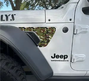 Green Camo Style 1 Fender Vent Decals