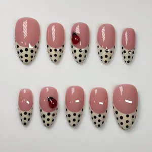 Ladies' Fashionable Nail Art Set, 30 Pieces Almond Shape Fake Nails, Detachable DIY Nail Extension Kit, Includes Files & Glue Patches