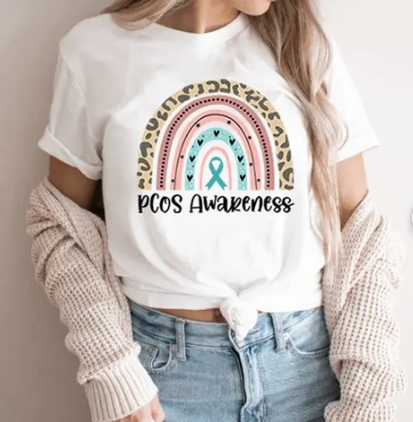 PCOS, PCOS Shirt, Pcos Awareness Shirt, Pcos Gift, Fertility Pcos Awareness Ribbons, Pcos Warrior, Pcos Strong, Pcos Support, Fighting Pcos