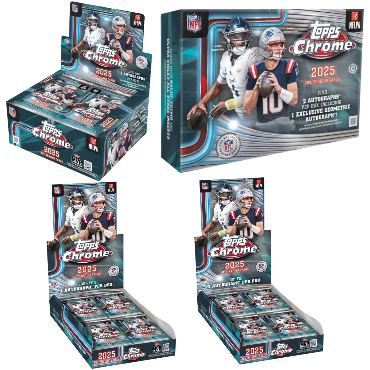 252X: 2025 Topps Chrome Football 4 Box Mixer Pick Your Team Break