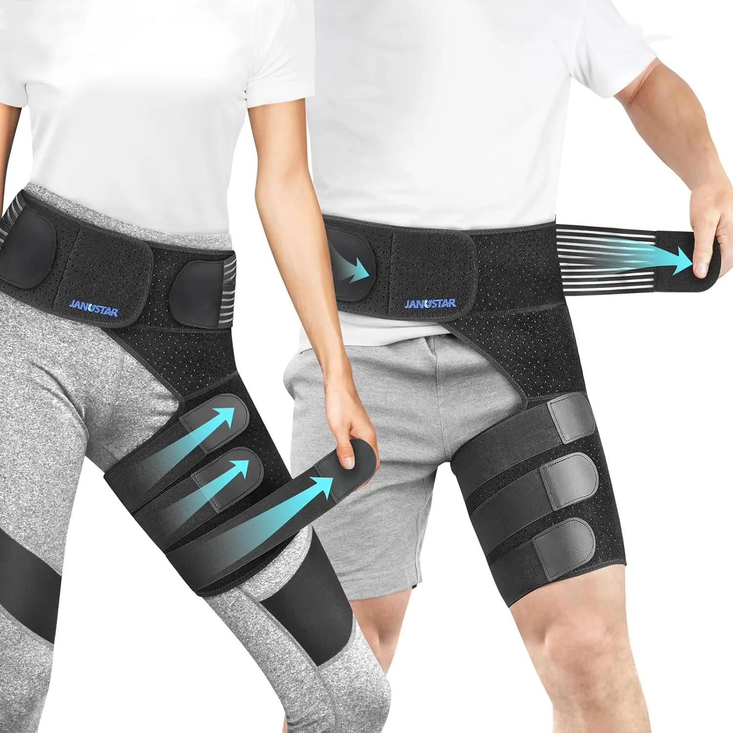 Sciatica Pain Relief Devices, Hip Brace for Women Men, Thigh, Groin, Hamstring Compression Sleeve