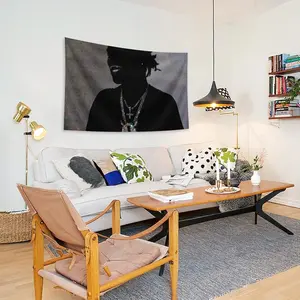 Hip Pop Music Album Tapestry Ken American Rapper Carson Flag 3x5 Feet (90x150cm) Banner,Funny Man Cave Wall Flag with Brass Grommets for College Dorm Room Flag.