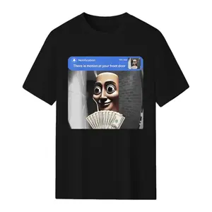 “There is movement at your front door” Tung Tung Tung Sahur meme cotton T-shirt