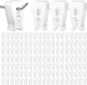 400 Pack Inventory Control Clips Peg Hook Product Stoppers Fits 0.15" to 0.25" Diameter Plastic or Metal Hooks Product Display Control Pegboard Accessories Keep Merchandise Foilswirl