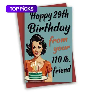 Letter Pattern Happy Birthday Card, 1 Count Funny Friend Birthday Card with Envelope, Creative Birthday Card for Gift Giving, Fun Party Cards