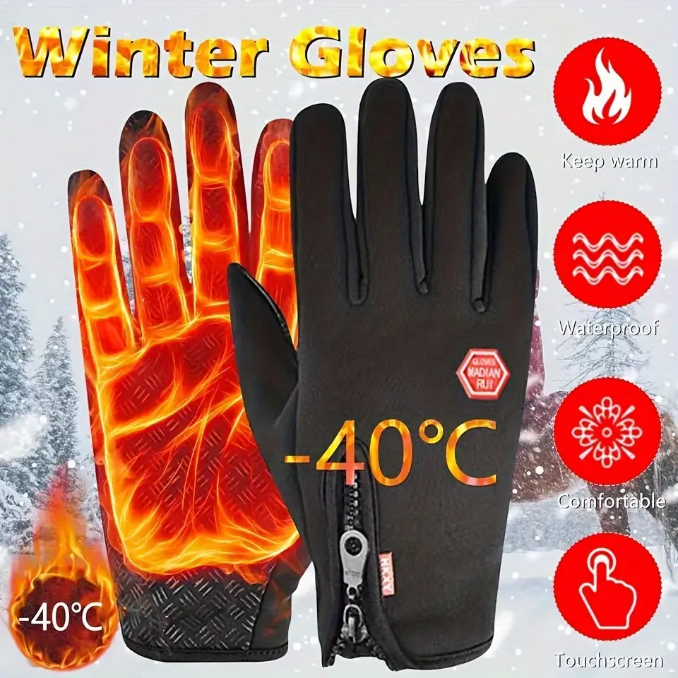 Windproof Winter Gloves Touchscreen Gloves Thermal Warm Gloves for Men and Women1