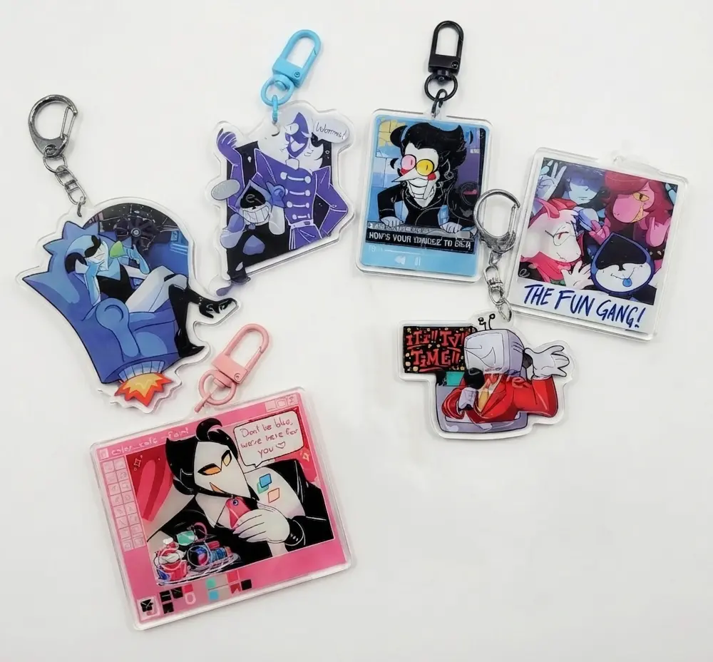 Deltarune Acrylic Keychains - Fun Gang, Queen, Rouxls, Lancer, Swatch, Spamton, Tenna