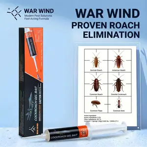 WAR WIND Roach Repellent Gel Bait for Indoor & Outdoor Use - Effective Cockroach Exterminator for Multi-Surface Areas - Child-Resistant & Easy to Use