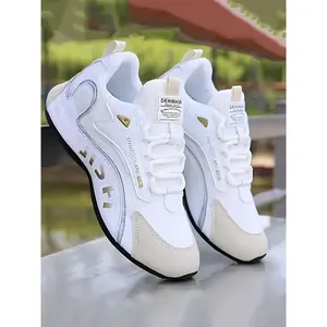 Men's Sport Casual Shoes, Mesh PU Design, Round Toe, Laces, Outdoor Running, Home Office, Unisex, Holiday Gift, Multiple Sizes Available