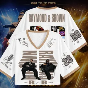 Unisex Cloting The R&B Tour 2026 Crop Top Jersey Shirt, Music Concert Art 2026 Boxy Mesh Jersey , Best Gift For Music Fans Tee