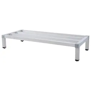 Elevate your storage with this 48"x20" aluminum dunnage rack! 1000-lb capacity, rust-proof, and protects floors.