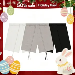 Fuerza Light Oatmeal Shorts Men's Loose Fit Trendy Streetwear Beige Casual Shorts 2000s Style Fall Outfits Fuerzaclothing brand