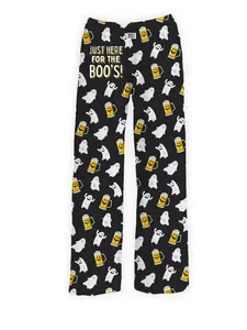 "Just Here For The Boo's" Halloween Ghost Beer Unisex Comfort Lounge/Pajama Pants S-XXL
