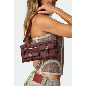 Utility Faux Leather Bag