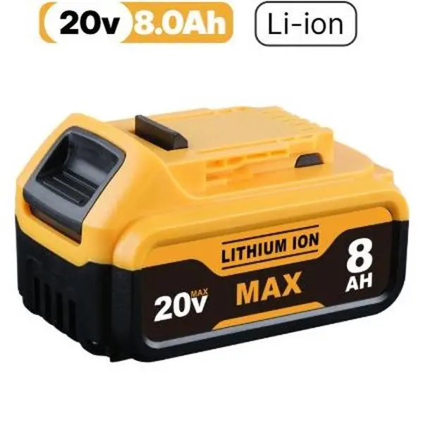 2-Pack DeWalt 20V MAX XR Battery 8.0Ah Replacement, Compatible with DCB208 DCB205 DCB200 DCB204 Cordless Tools, LED Fuel Gauge Included