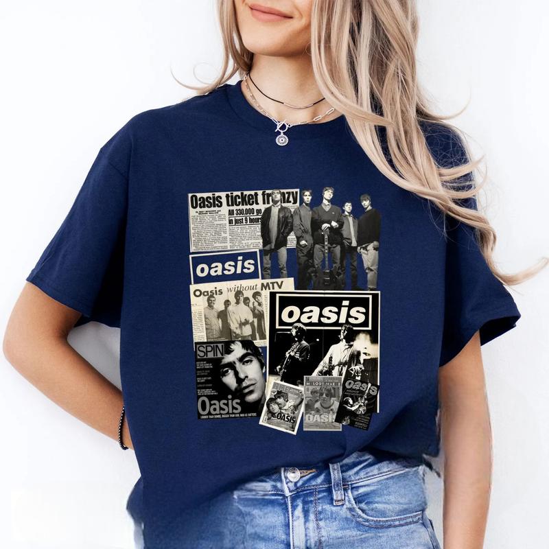 2025 Oasis Snoopy Peanuts Punk Rock Tour T-shirt, Graphic Tees, Rock Music Lover T-Shirt, Casual Wear, Gift For Fans, Comfortable Unisex T-shirt